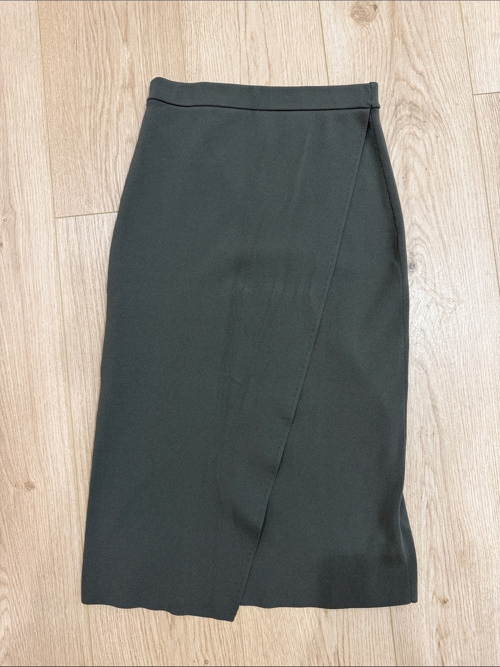 KEEPSAKE the Label Dark Green Asymmetrical Pencil Skirt